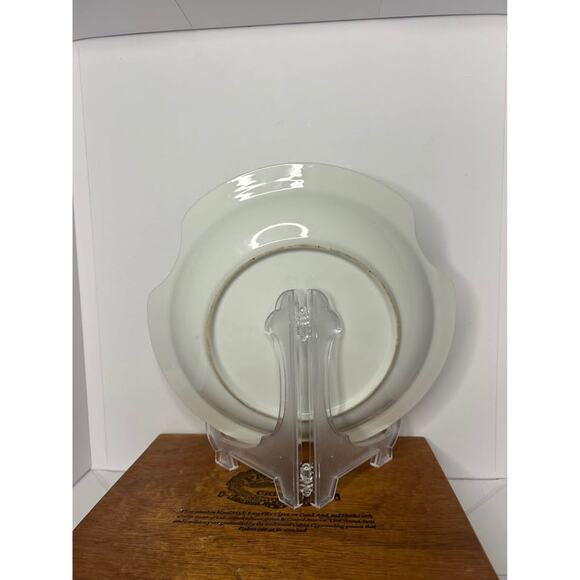 VINTAGE Ashtray Hand-Painted, WHITE CERAMIC, GOLD TRIM SAILIN - Picture 9 of 9